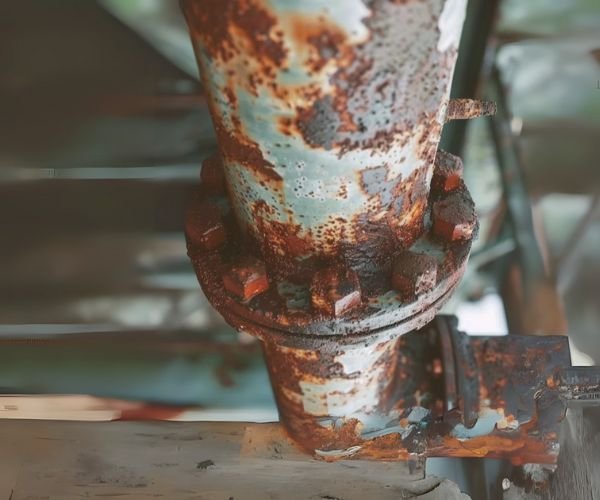 rusty pipe oxidation